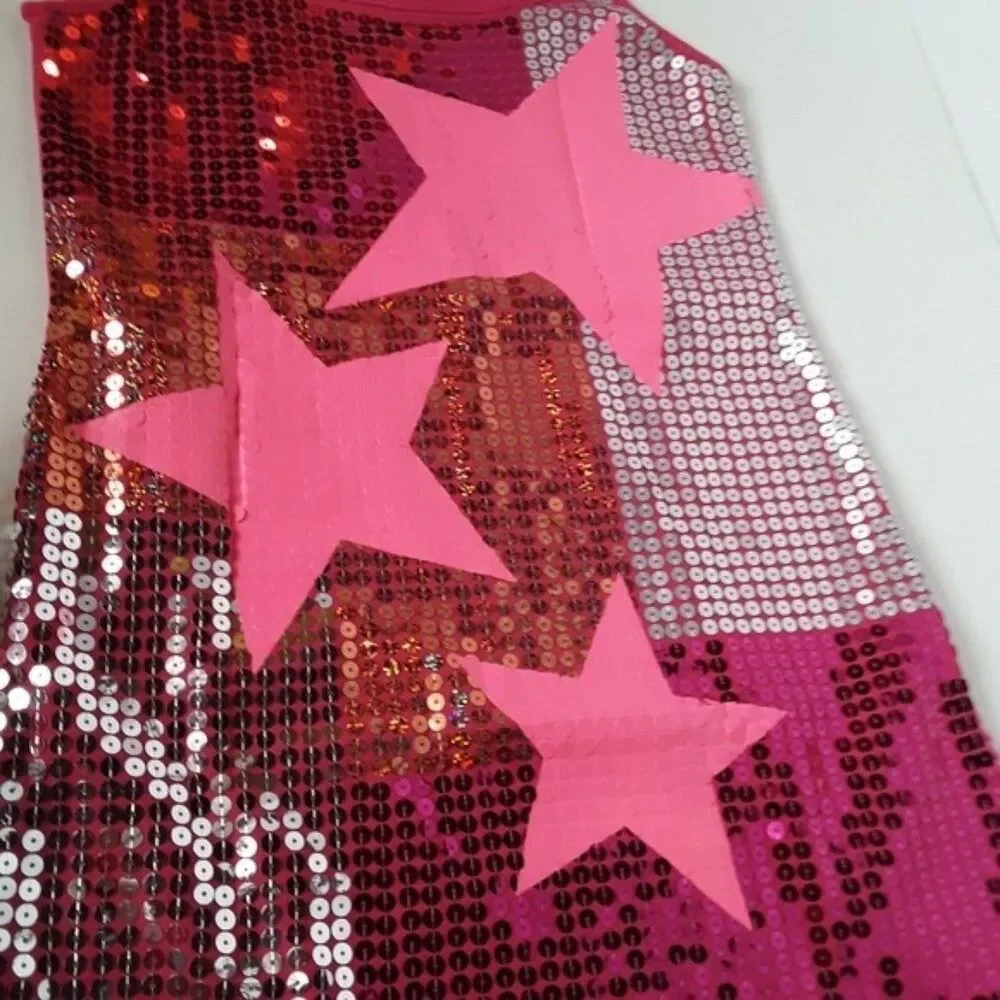 Justice Glitter Big Girl Sundress Sleeveless Birthday Dress size 10